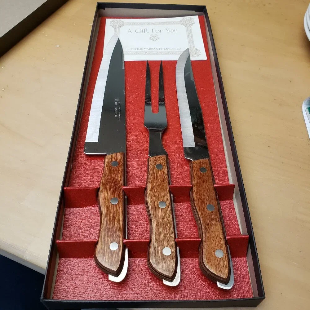 Maxam Stainless 3 Pc Carving Set NIB